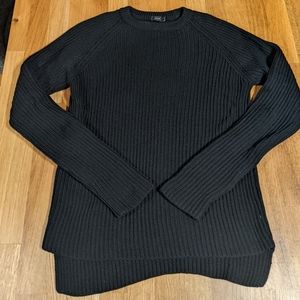 Chunky crew neck merino wool sweater